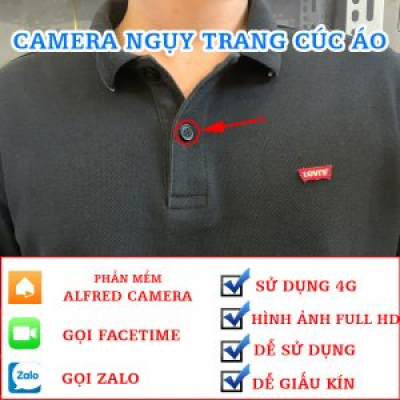 Camera siêu nhỏ ngụy trang cúc áo 4G